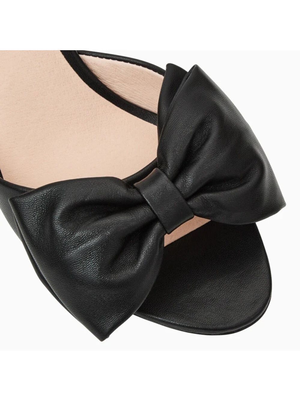 Jack Rogers-Lola Bow Mid Heel sandals black size 8 New in box. - Picture 6 of 16